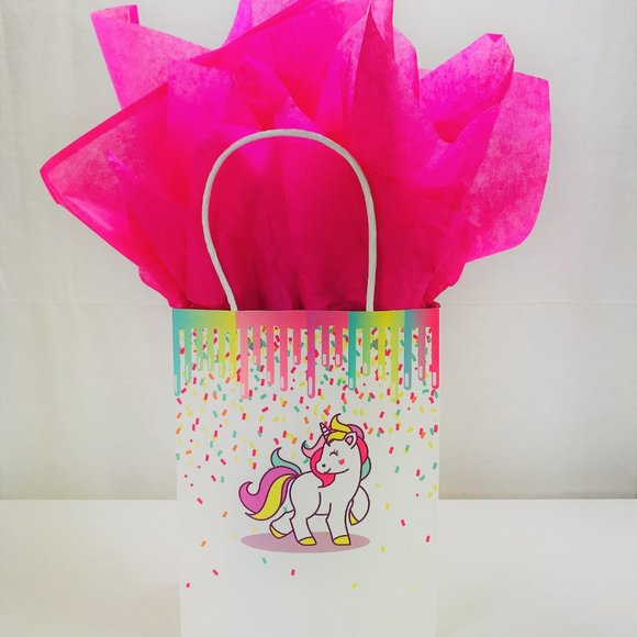 NWOT Set of 24 Unicorn Bags with Tissue Paper - Picture 8 of 8